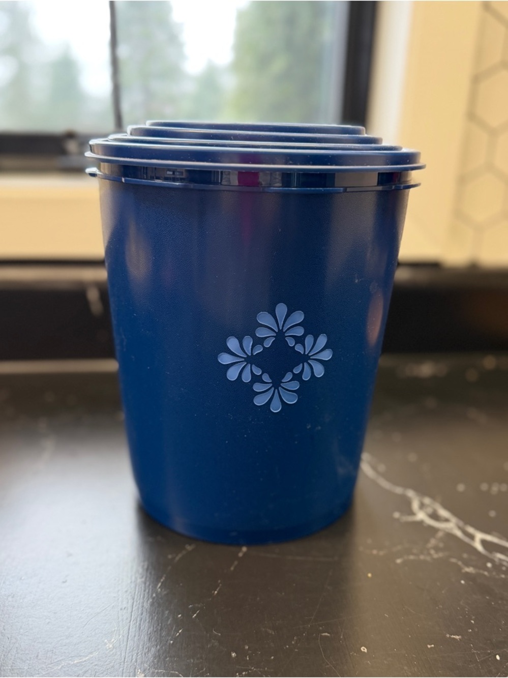 NEW 1970s Tupperware Servalier Nesting Canister